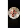 Image 3 : Great graphics vintage GE TV radio service light up clock, tested 16"di