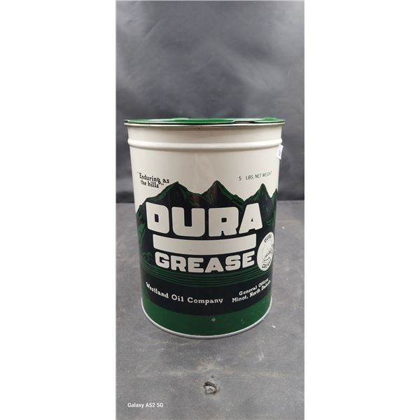 Near Mint condition vintage duragrease 5lb can empty