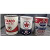 Image 1 : 3 Very nice edition vintage standard, Texaco, RPM U.S. quarts 2 empty 1 full