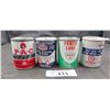Image 1 : 4 Vintage 4oz sinclaire BA, Texaco and Erving tins all full