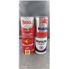 Image 1 : 4 Nice condition Veedol, Shell, Mobile oiol and Valvolive U.S. quarts 3 full