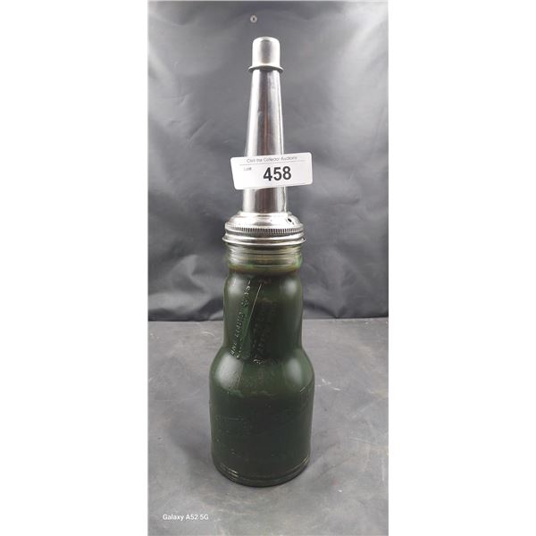 Very nice vintage Mfg.co embossed oil quart 15"