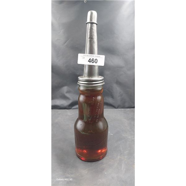 Very nice vintage Mfg.co embossed oil quart 15"