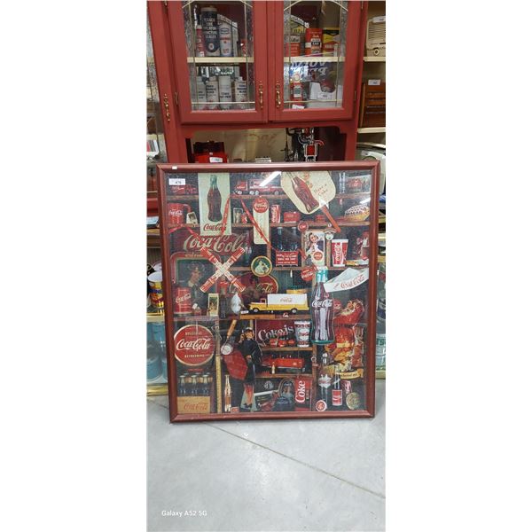 Large amazing framed Coca-Cola puzzle 37"x45"
