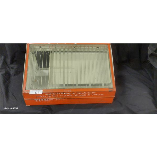 Vintage tung-sol sealed beam lamp meatal countertop store display 12"x9"x20"