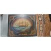 Image 2 : Amazing graphics! The ship motif painted wood trunk 12"x22"x18"