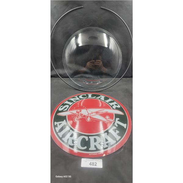 Sinclaire aircraft gasoline 15' gas globe glass in box