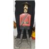 Image 1 : Wonderful wood carved folk art RCMP mounty statue, 75" tall on base