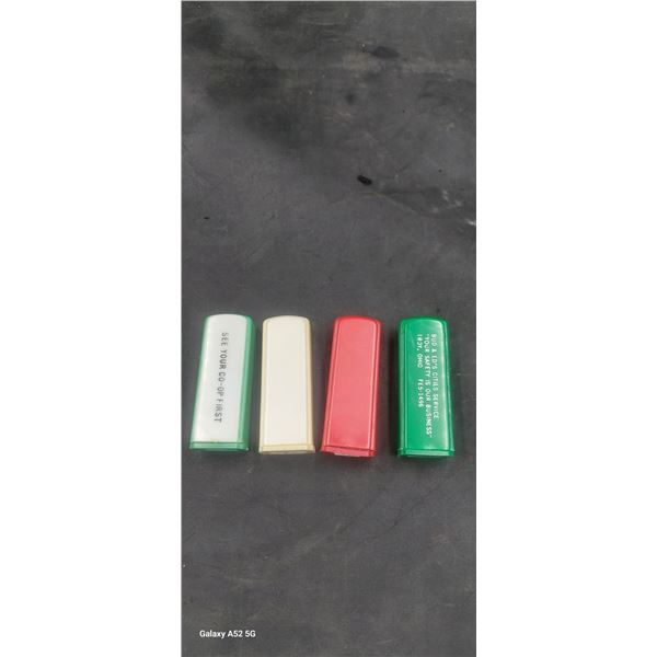 Group of 4 gas pump salt and pepper shakers