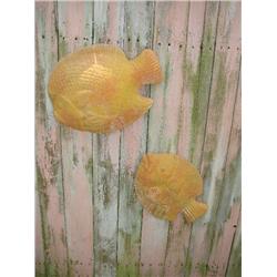 2 Large Clay Fish