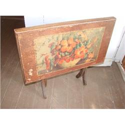 Small floral top fold up table