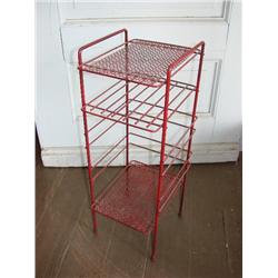 Red metal smoking stand/table