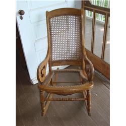 Cane back rocker out of Shelby area