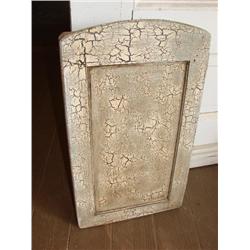 Shabby chic wood medicine chest w/glass shelf