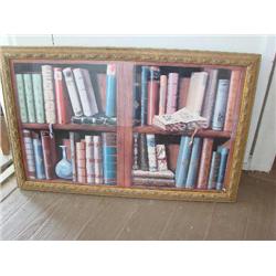 Orante gold framed library print