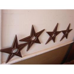 4 Cast Iron Texas Stars