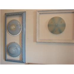 3 Vintage glass light covers