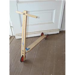 Old wooden child's scooter