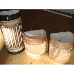 3 wall or outdoor candle light covers-great color!