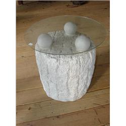 Small modern glass top table