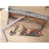 Image 1 : Primitive wood tool box w/old tools