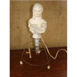 Wire skirt girl lamp