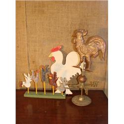Roosters & Copper Rooster Weather Vane