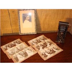 Old Photocards,camera & framed photo