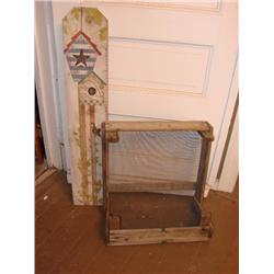 Primitive shaker & Birdhouse fence picket