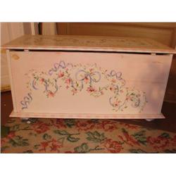 Wonderful Painted Wood Chest