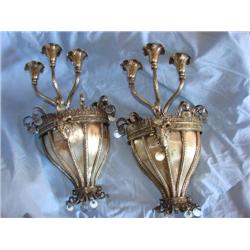 Silver Wall Hanging Planters/Candle Holders