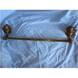 Old Brass Cherub towel bar