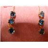 Image 1 : 14 kt.gold Blue Topaz earings