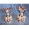Image 1 : Fenton ruffled edge floral vases