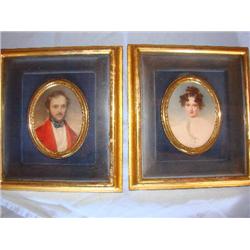 Framed portraits from minitures by Dalfinger