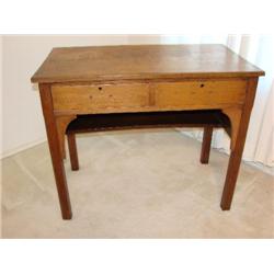 Solid Tiger Oak Primitive Writing Desk