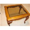 Image 1 : Beveled glass top end table
