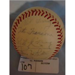 Mid-late 1960's Phillys autographed ball,19 sigs