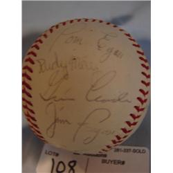 Early 1970's LA Angels autographed ball,21 sigs