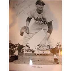 Autographed & personalized 8x10 Koufax picture