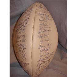 Mid 60's Multi-signature football,AFL/Oilers