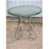 Image 1 : Glass top iron patio table