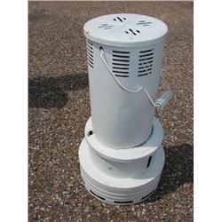 Old heater, wired with a light inside