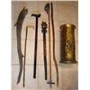 Image 1 : 5 Walking sticks, canes, old ski pole