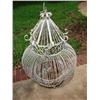 Image 1 : Vintage white metal birdcage