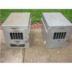 Two "Airborne" antique pet carriers