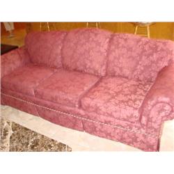 Wine colored sofa