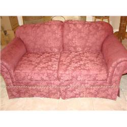 Wine colored loveseat