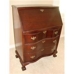 Drop front secretary w/serpentine front