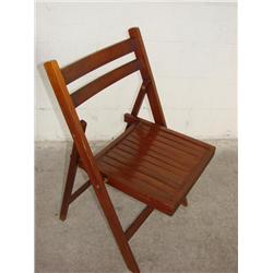 Wood folding chair